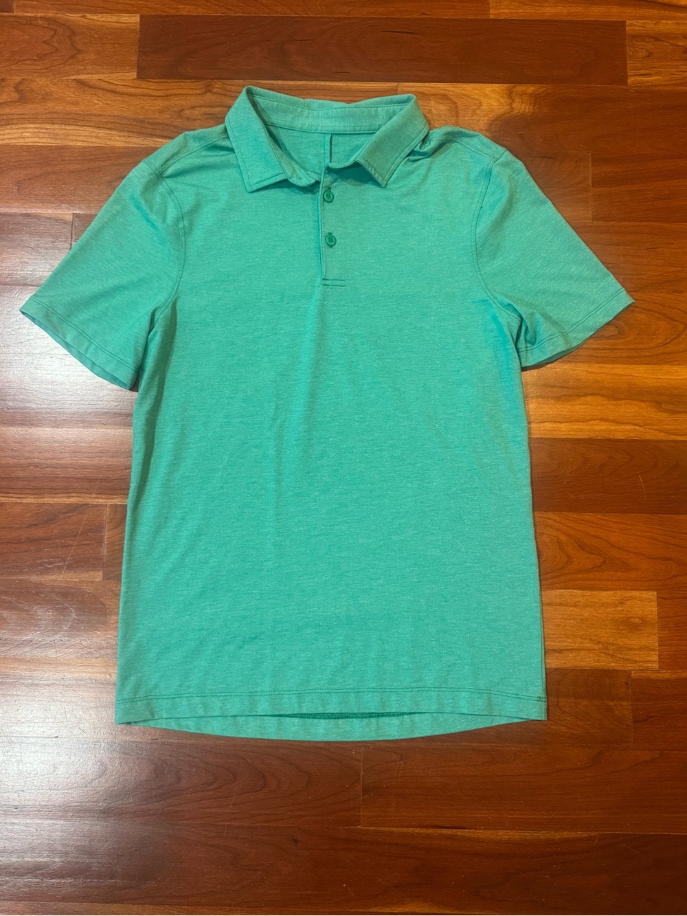 Men's Lululemon Short Sleeve Polo Shirt - Teal Green